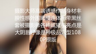 摄影大师高端诱惑作品身材丰腴性感外围嫩模连体吊带黑丝套被摄影师各种咸猪手亮点是大阴唇好像是种极品穴型1080P原版