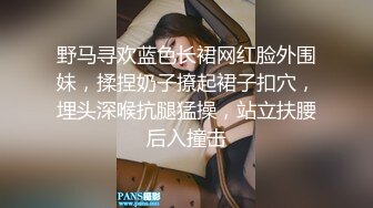 野马寻欢蓝色长裙网红脸外围妹，揉捏奶子撩起裙子扣穴，埋头深喉抗腿猛操，站立扶腰后入撞击